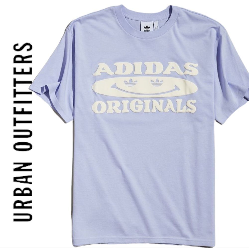 NEW Adidas Originals Smile Lavender Tee Shirt T-Shirt M L XL